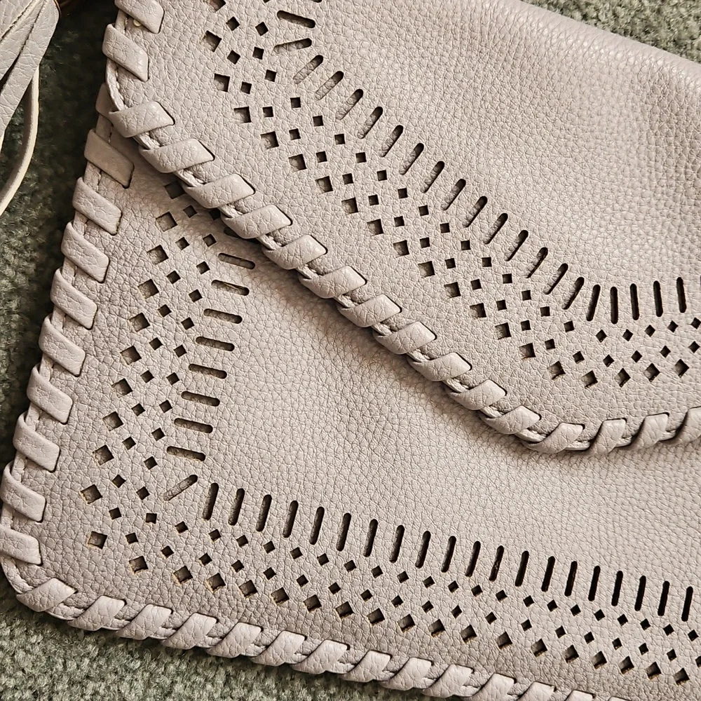 Moda LUXE Gray Clutch With Tassle - Picture 8 of 16